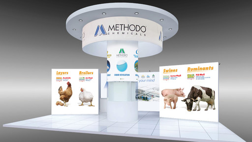 Fiera Eurotier Hannover - Progetto grafico stand Methodo Chemicals